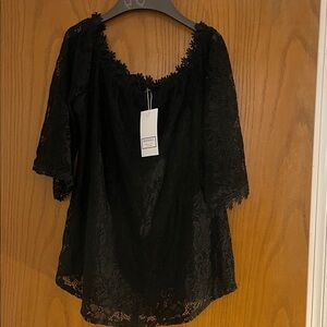 Elegant Black Lace Blouse